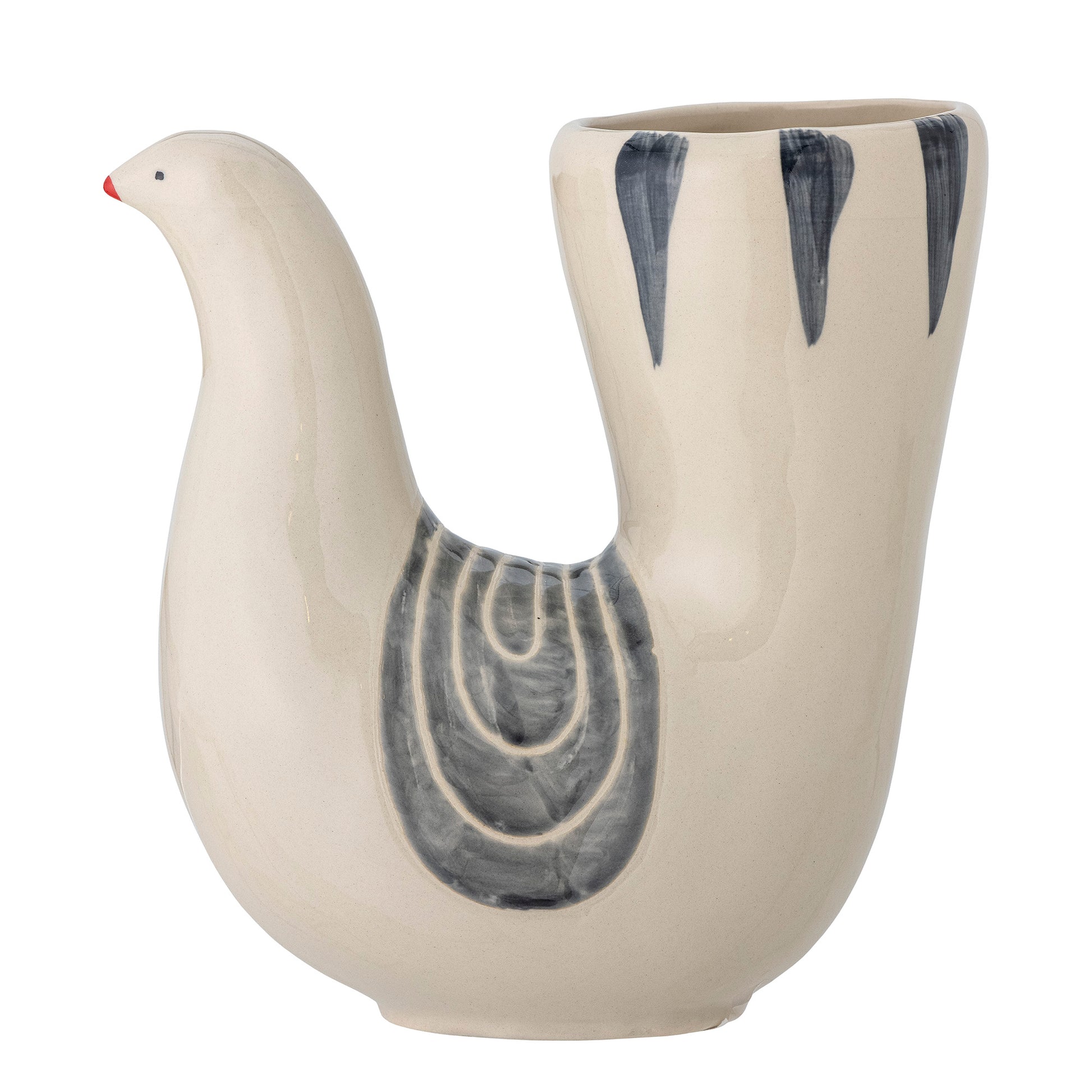 Vase "Trudy" von Bloomingville - vase mit großer Öffnung in Vogelform. 