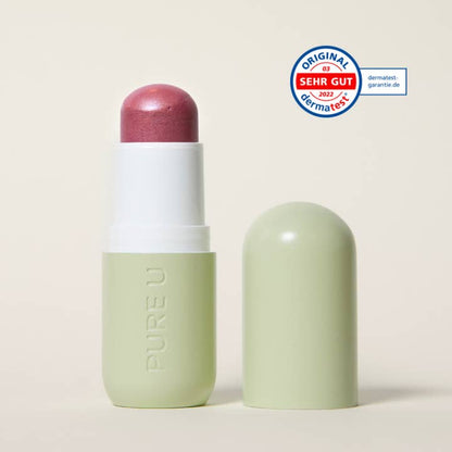 Blush Balm "Pink Hour" von Pure U: Cremige Textur, pflegend, leicht, ohne zu fetten. Vegan. 