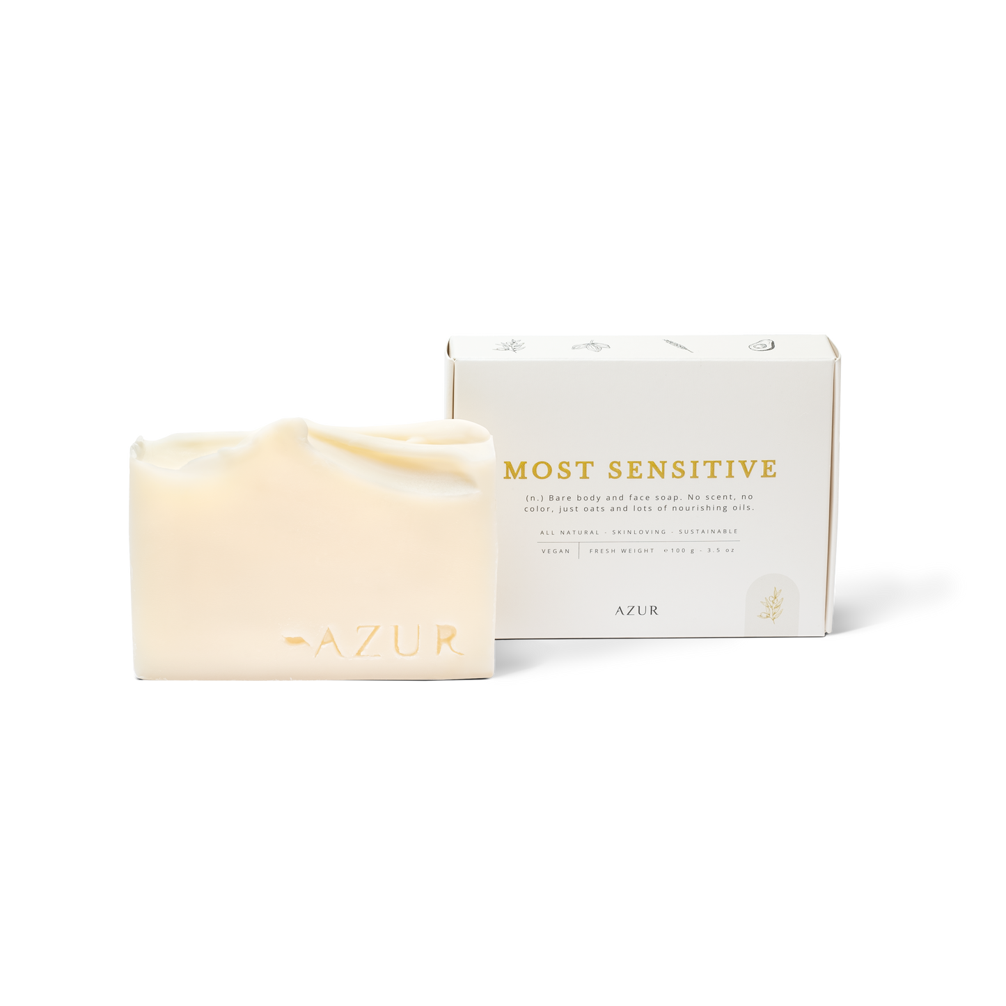 Naturseife „Most Sensitive“ von Azur Natural Bodycare – sanfte Pflege für empfindliche Haut