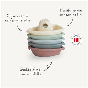 Boote für die Badewanne von Mushie - hergetsllet in Dänemark aus ungiftigem Kunststoff