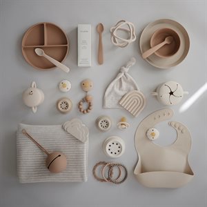 Mushie Schnullerhalter – BPA-frei, aus weichem Silikon, hergestellt in Dänemark