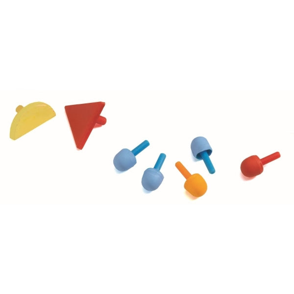 Lernspiel "Mosaico Rigolo" von Djeco - verschiedene Stecker zum Ausfüllen der BSteckbilder