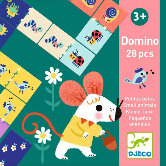 Domino "Kleine Tiere" von Djeco  - robuste Karten zum mitnehmen. 