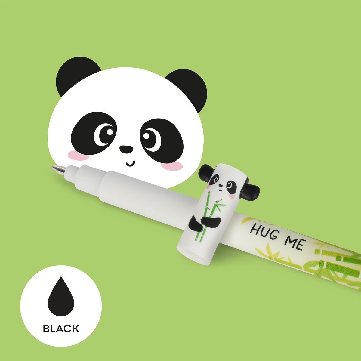 Löschbarer Gelstift "Panda" von Legami - mit schwarzer Tinte zum nachfüllen und austauschen