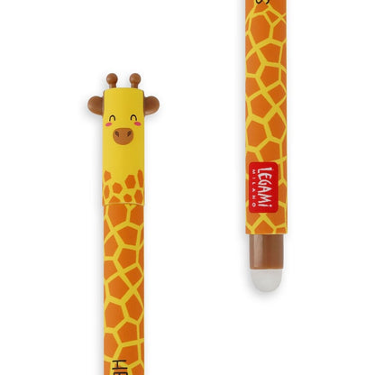 Löschbarer Gelstift "Giraffe" von Legami- mit Spitze zum radieren