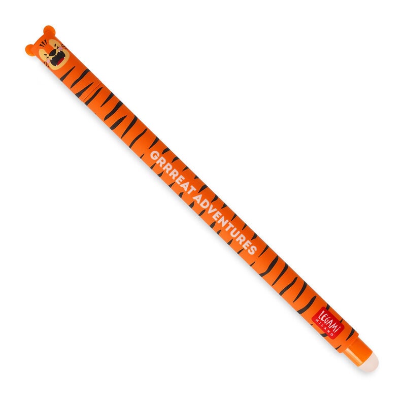 Löschbarer Gelstift Tiger" von Legami - mit Aufschrift Grrreat adventures