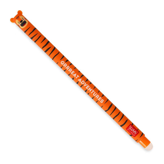 Löschbarer Gelstift Tiger" von Legami - mit Aufschrift Grrreat adventures