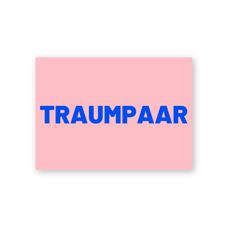 Postkarte "Traumpaar" von Herr & Frau Hempel - mit simplerer aber wirkungsvoller Botschaft, denn manchmal braucht es nicht viele Worte. 