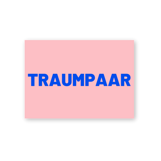 Postkarte "Traumpaar" von Herr & Frau Hempel - mit simplerer aber wirkungsvoller Botschaft, denn manchmal braucht es nicht viele Worte. 