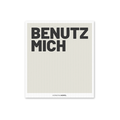 Schwammtuch "Benutz mich" von Herr & Frau Hempel - Produktabbildung