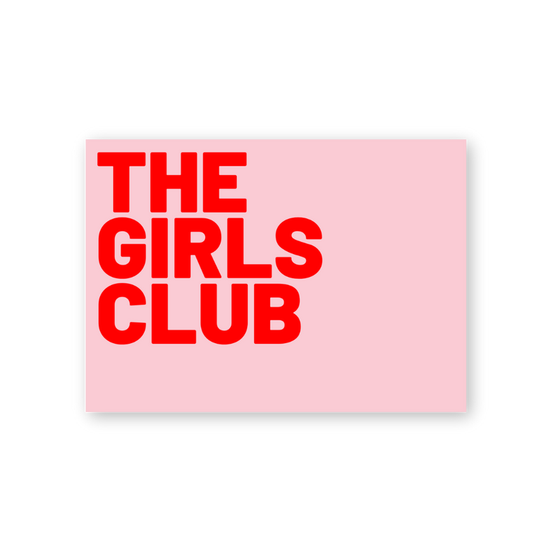 Postkarte "The Girls Club" von Herr & Frau Hempel - mit simplerer aber wirkungsvoller Botschaft für dich und deine Mädels. 