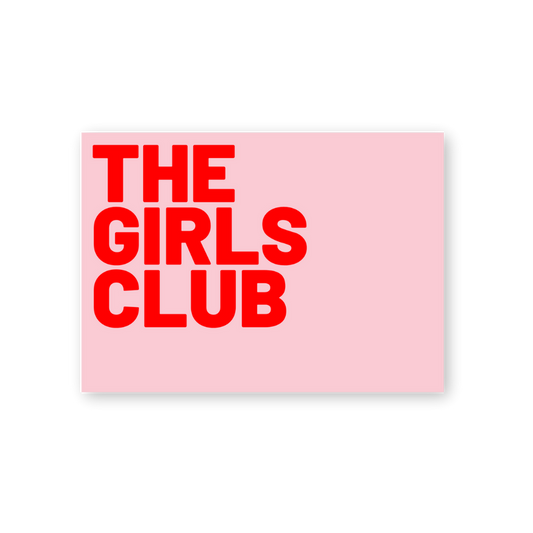 Postkarte "The Girls Club" von Herr & Frau Hempel - mit simplerer aber wirkungsvoller Botschaft für dich und deine Mädels. 