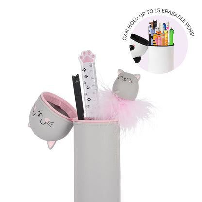 Federmäppchen "Katze" von Legami - Stiftehalter mit Platz für bis zu 15 Stifte