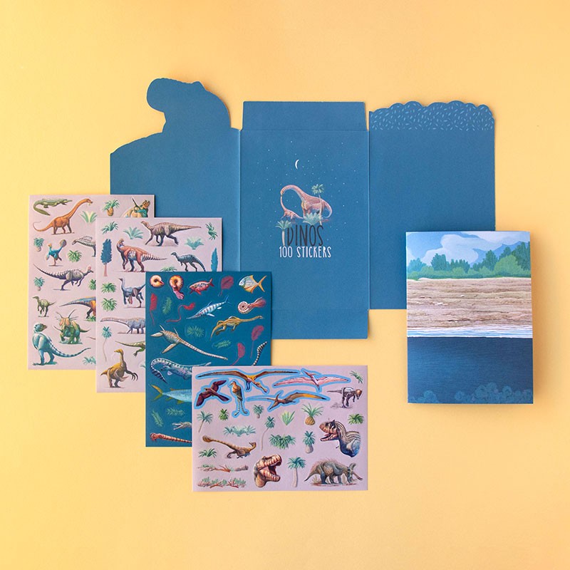 Sticker Set "Dinos" von Londji - 150 Sticker, zwei Hintergründe