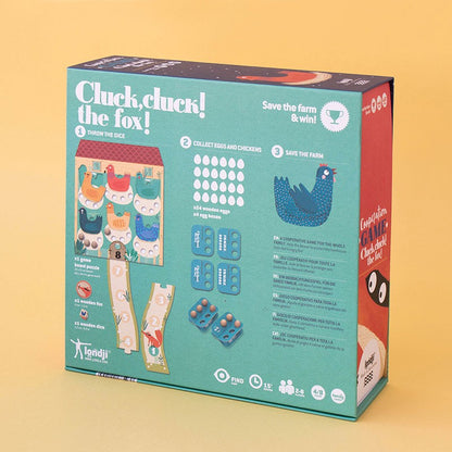 Spiel "Cluck Cluck" von Londji - ein Würfelspiel zum Einstieg  in die Welt der zahlen