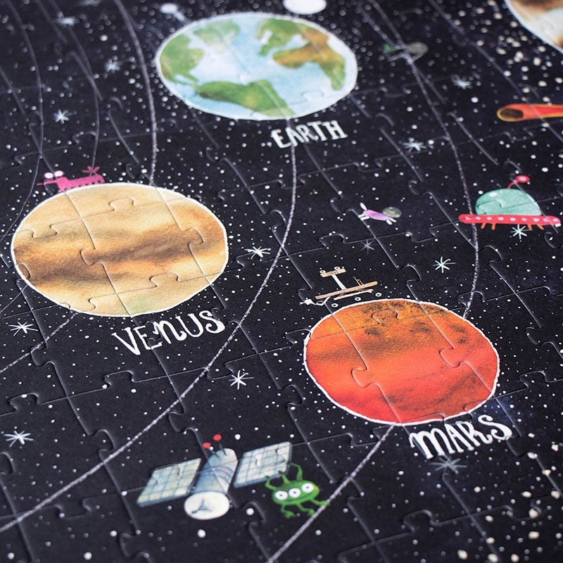 Puzzle "Discover the Planets" von Londji – wunderschöne Illustrationen von Planeten und Sternen