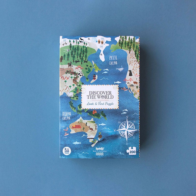 Puzzle "Discover the World" von Londji – Produktabbildung, Puzzle mit 200 Teilen