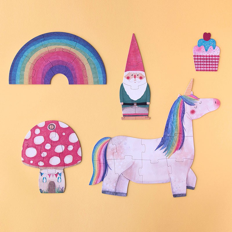 Puzzle "Happy Unicorn" von Londji –mit 2 bis 10 Teilen je Puzzle im Einhorn Look