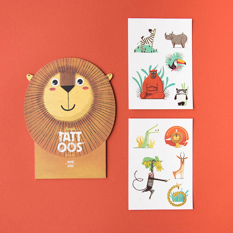 Tattoos "Dschungel" von Londji - 10 verschiedene temporäre Motive