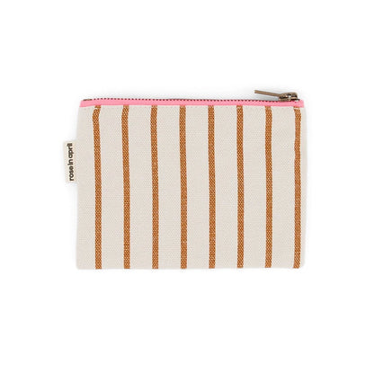 Tasche "Marie" in dünnen Streifen mit beige von Rose in April – 100 % Baumwolle, gefertigt in Portugal, OEKO TEX zertifiziert