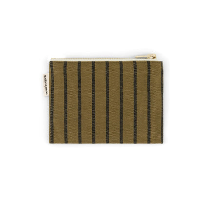 Tasche "Marie" in dünnen Streifen mit olive von Rose in April – 100 % Baumwolle, gefertigt in Portugal, OEKO TEX zertifiziert
