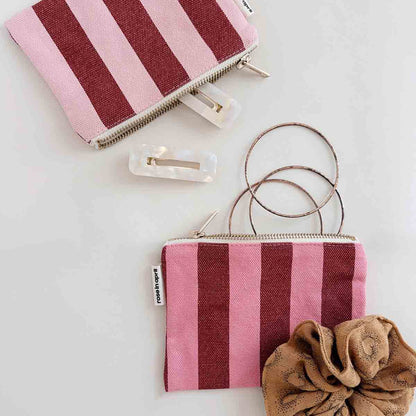 Tasche "Marie" in der Kombi rosa /bordeaux von Rose in April – 100 % Baumwolle, gefertigt in Portugal, OEKO TEX zertifiziert.