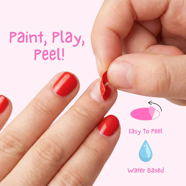 Kindernagellack „Field trips im leuchtendem Rot von Miss Nella. Peel-off Nagellack für Kinder: einfach abziehbar & frei von chemischen Inhaltsstoffen.