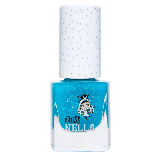 Kindernagellack „Under the Sea“ in glitzerndem Türkis-Blau von Miss Nella.