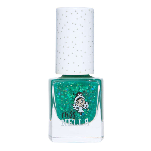 Kindernagellack „Field trips im glitzerndem Grün von Miss Nella. 