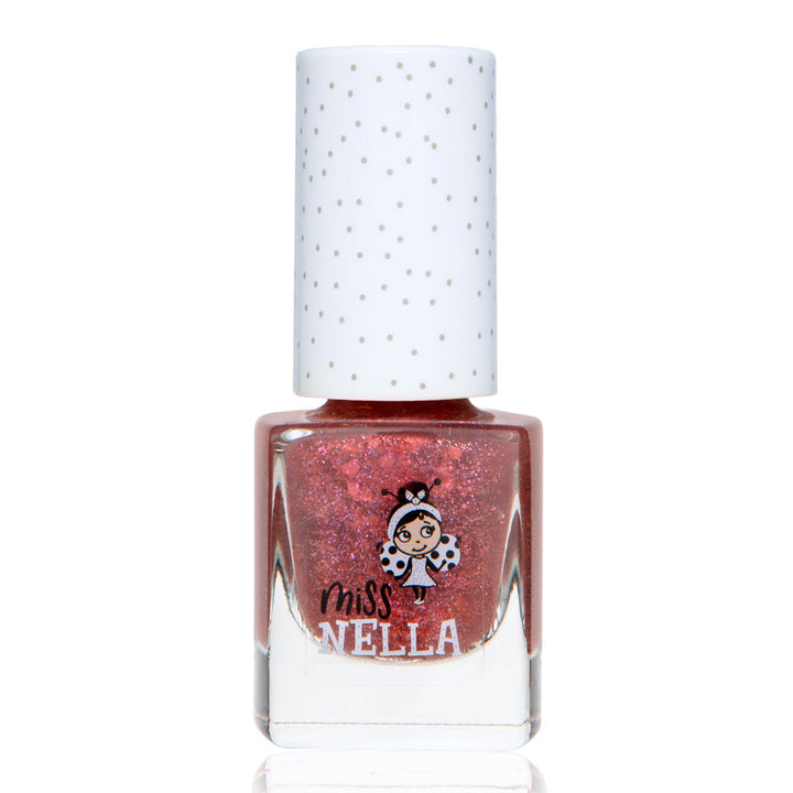 Kindernagellack "Shazam" von Miss Nella - Farbton glitzerndes dunkelrot
