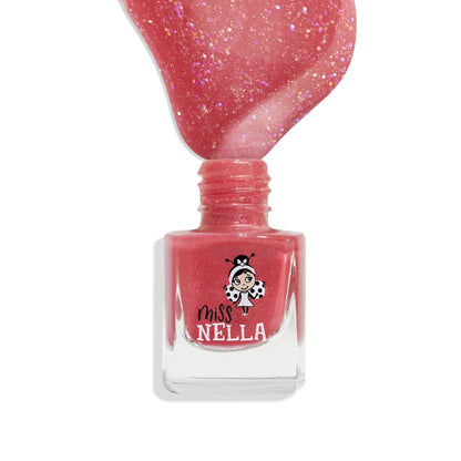 Kindernagellack "Sugar Hugs" von Miss Nella - Farbton schimmerndes rotpink