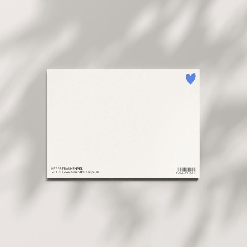 Postkarte More Amore von Herr & Frau Hempel - Rückseite blanko