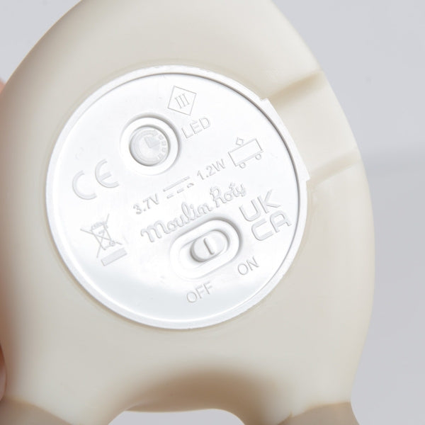 Nachtlicht "Schwan" von Moulin Roty - sanftes Licht, mit USB Kabel, bis zu 15h