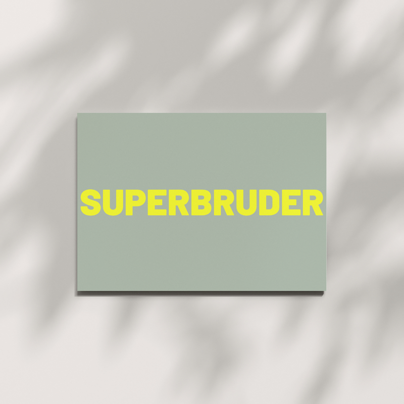 Postkarte "Superbruder" von Herr & Frau Hempel - mit schlichter aber wirkungsvoller Botschaft