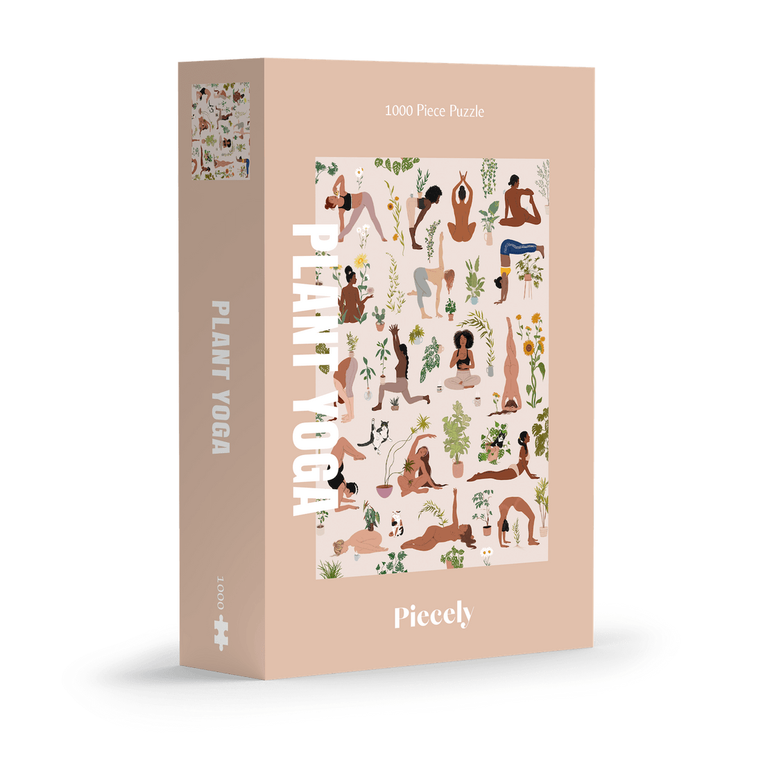 Puzzle "Plant Yoga" von Piecely: 1.000 Teile aus recycelter Pappe.  