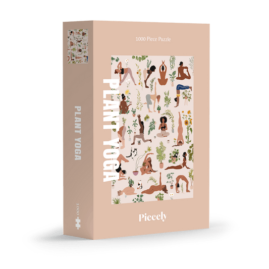 Puzzle "Plant Yoga" von Piecely: 1.000 Teile aus recycelter Pappe.  