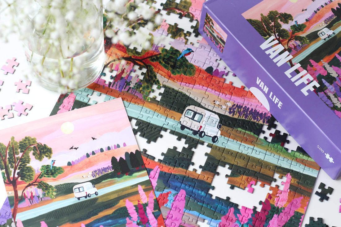 Puzzle "Van Life von Piecely" - Perfekt für eine kurze kreative Auszeit oder als Geschenk.