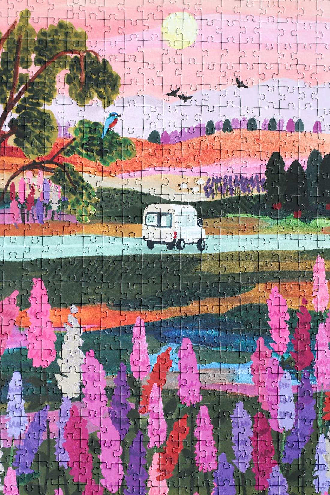 Puzzle "Van Life von Piecely" - Roadtrip durch die atemberaubenden Landschaften Neuseelands.