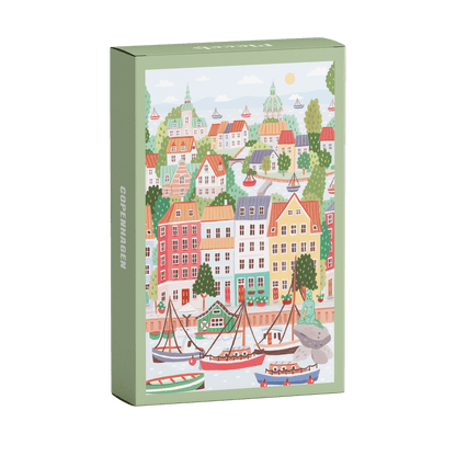 Mini Puzzle "Copenhagen" von Piecly - 99 Teile aus recycelter Pappe
