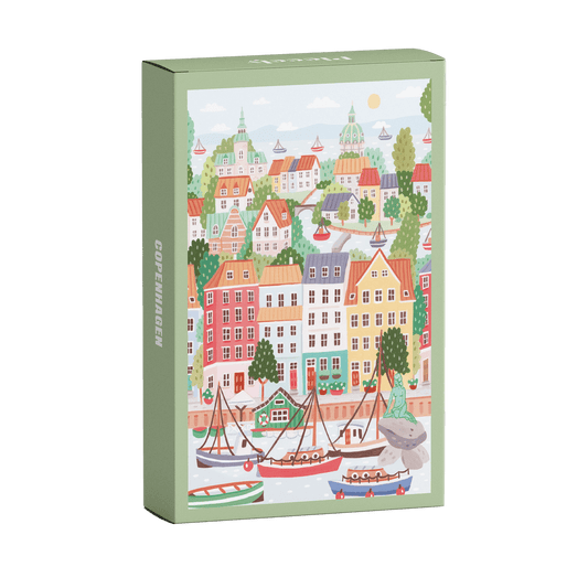 Mini Puzzle "Copenhagen" von Piecly - 99 Teile aus recycelter Pappe
