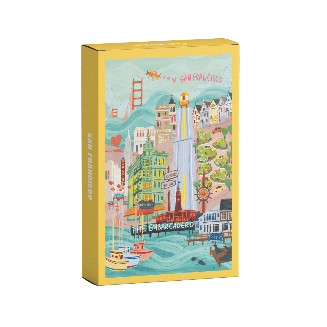 Mini Puzzle "San Francisco" von Piecely - 99 Teile aus recycelter Pappe.