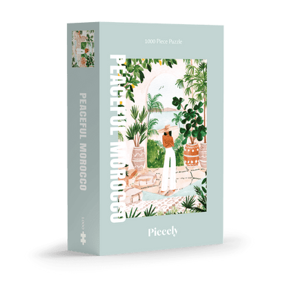 Puzzle "Peaceful Morocco" Piecely: 1000 Teile aus recycelter Pappe. 