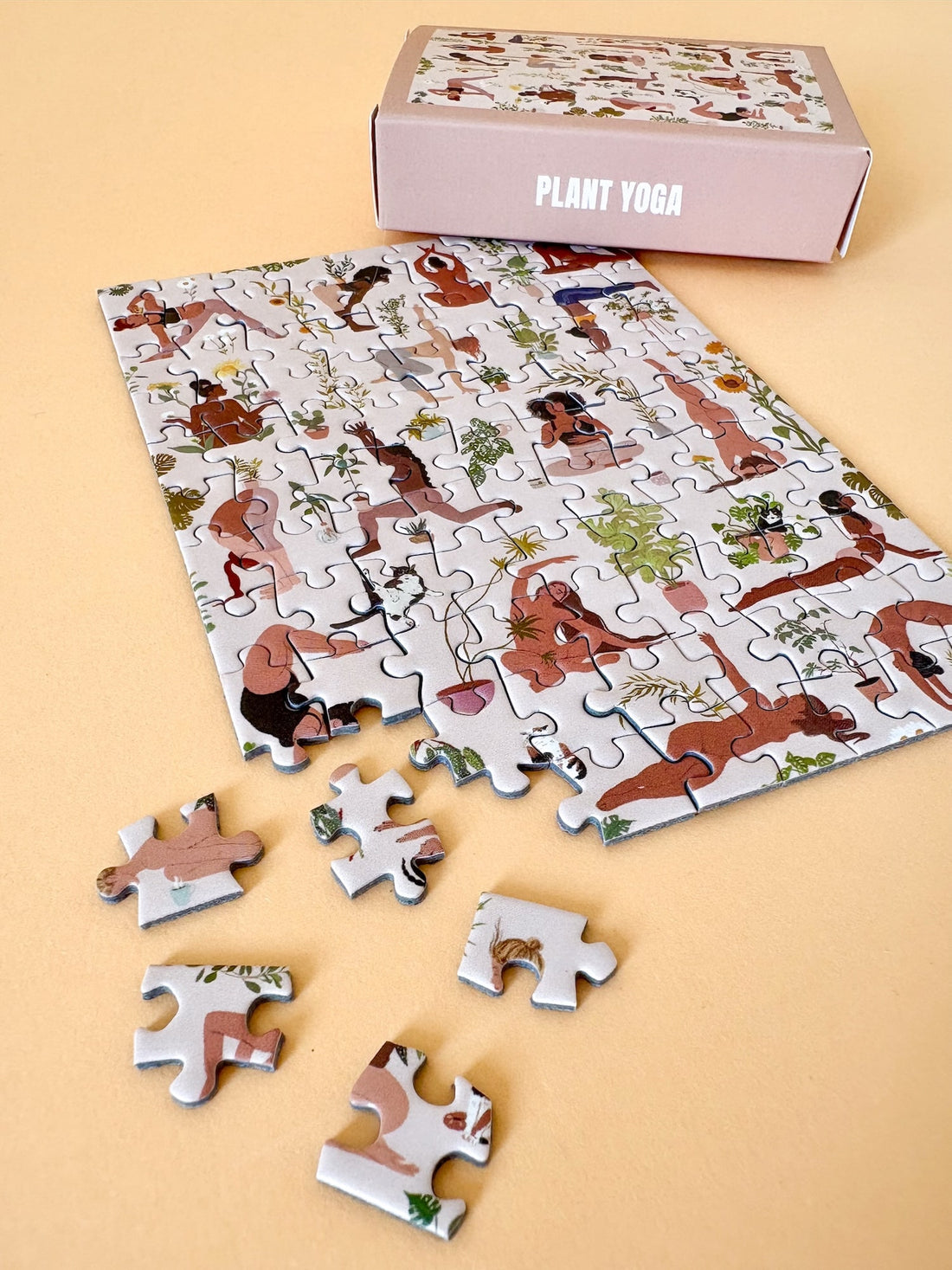 Mini Puzzle "Plant Yoga" von Piecely - Perfekt für eine kurze kreative Auszeit oder als Geschenk.