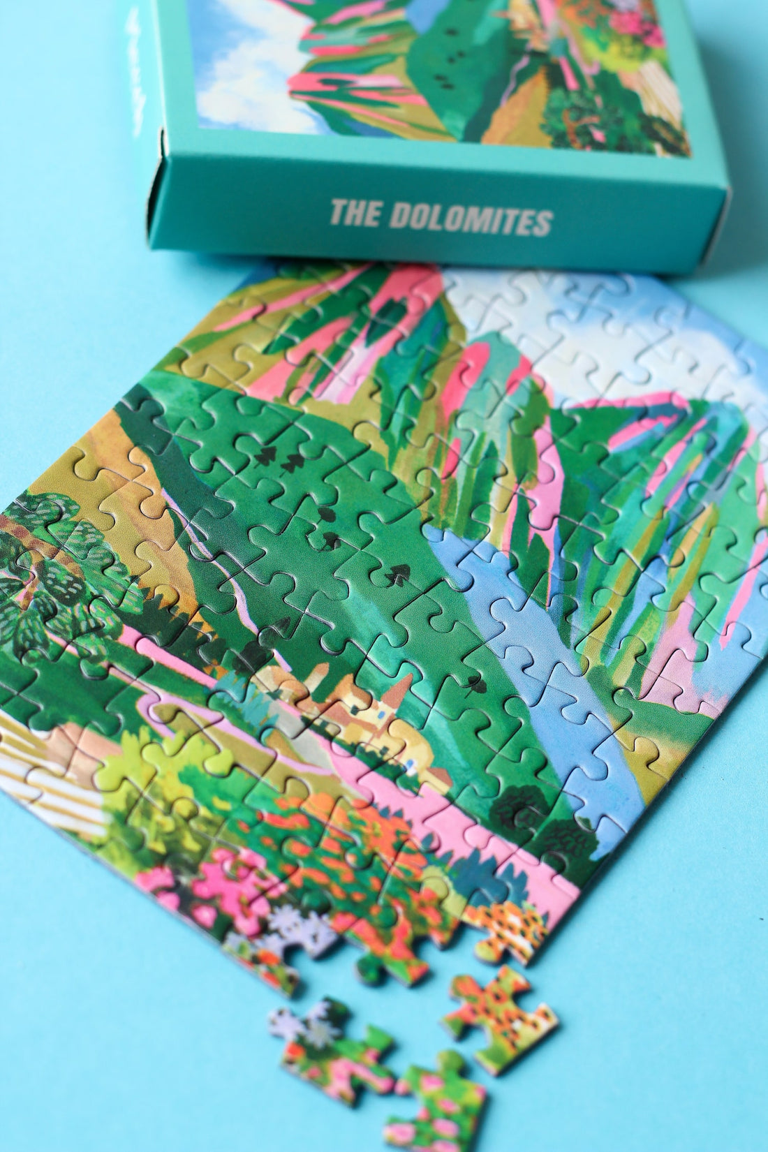 Mini Puzzle "The Dolomites" von Piecely -Perfekt für eine kurze kreative Auszeit oder als Geschenk