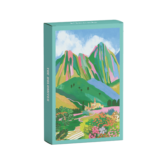 Mini Puzzle "The Dolomites" von Piecely - 99 Teile aus recycelter Pappe. 