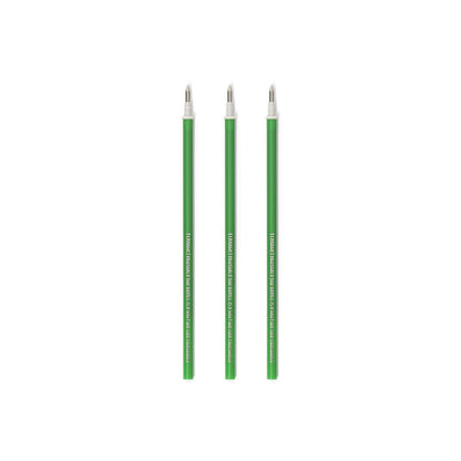 Ersatzminen in grün von Legami - im 3er Set zum Nachfüllen oder Austauschen von löschbaren Gelstiften