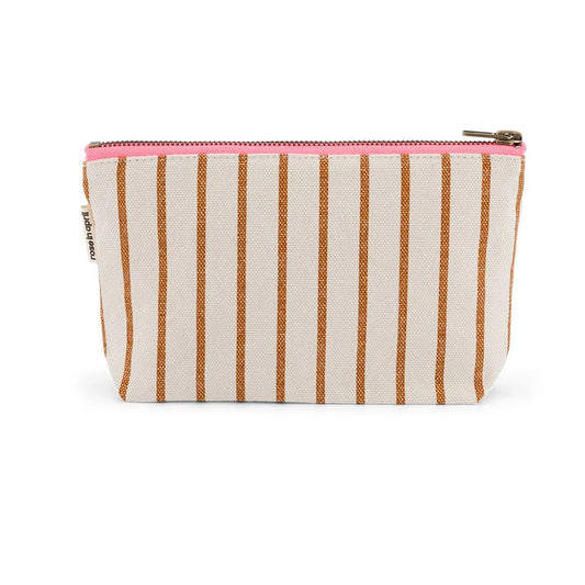 Tasche "Sofia" in dünnen Streifen mit beige von Rose in April – 100 % Baumwolle, made in Portugal, OEKO TEX zertifiziert