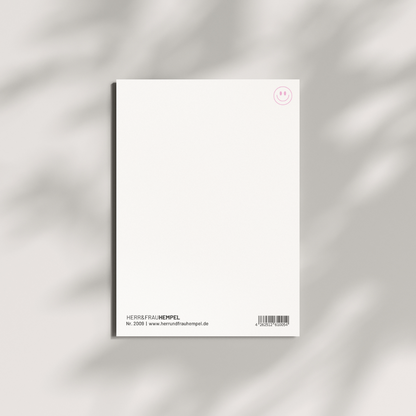 Postkarte Smiley von Herr & Frau Hempel - Rückseite blanko