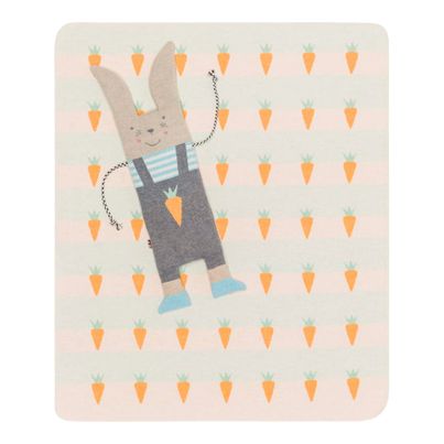 Der Kuschelfreund "Hase" in blau von David Fussenger: doppelseitige Decke  und Puppe in einem.