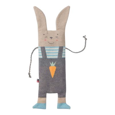 Der Kuschelfreund "Hase" in blau von David Fussenger - Aus recycelter Baumwolle, made in Austria 